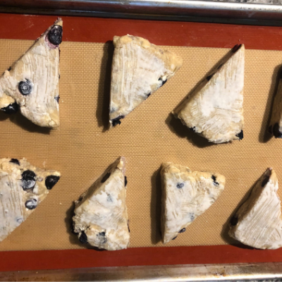 Blueberry Scones Prepared to Be Bakes